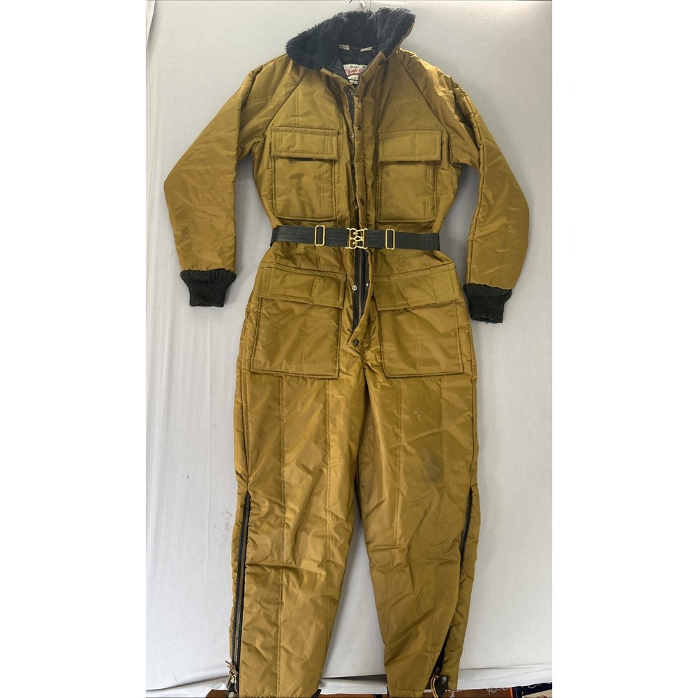 Vintage Walls Blizzard Pruf Snowmobile Suit Scovill Zipper Belted USA 60s 70s